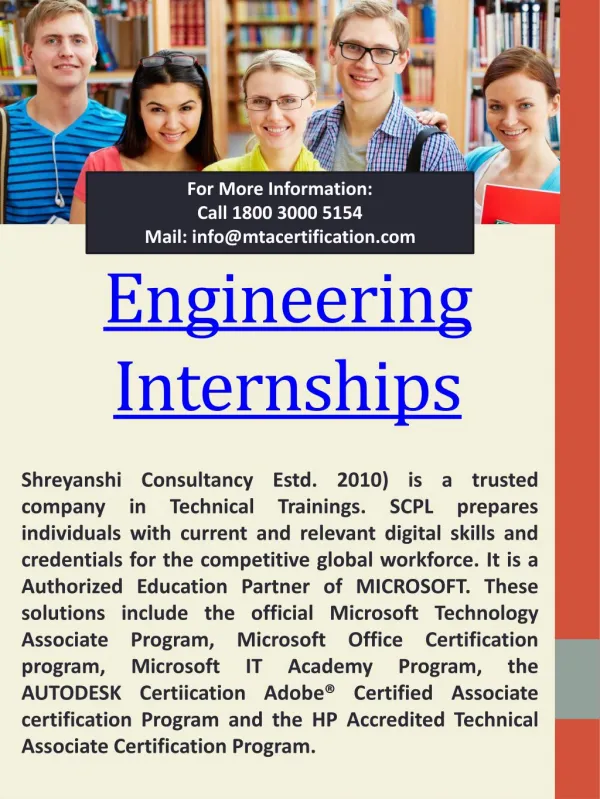 Internship For 1st Year Engineering Students