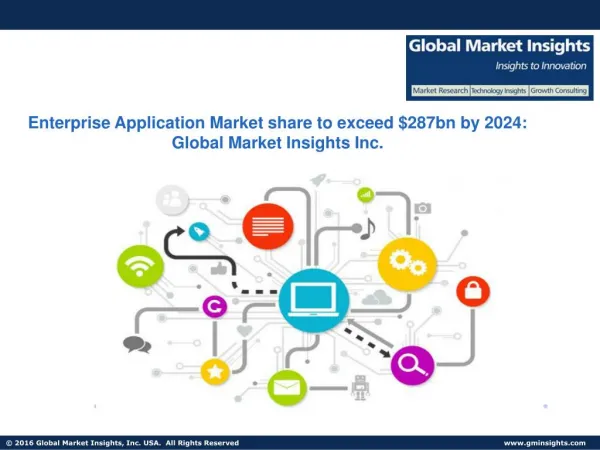 Enterprise Application Market revenue to grow at over 7.6% CAGR from 2016 to 2024