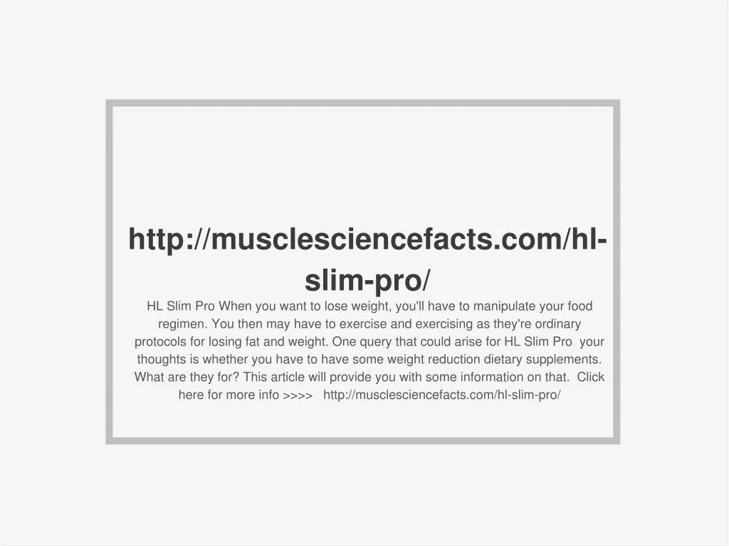 http musclesciencefacts com hl