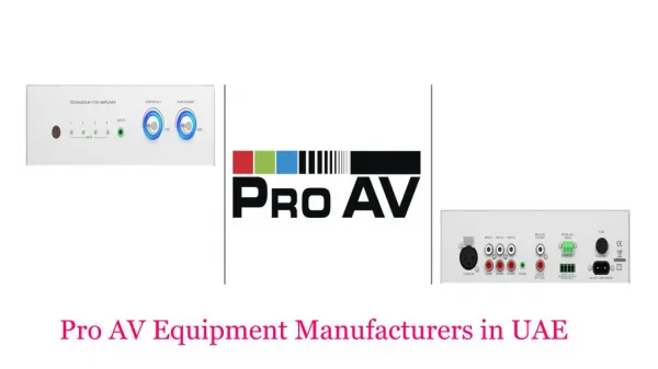 Pro AV Equipment Manufacturers in UAE