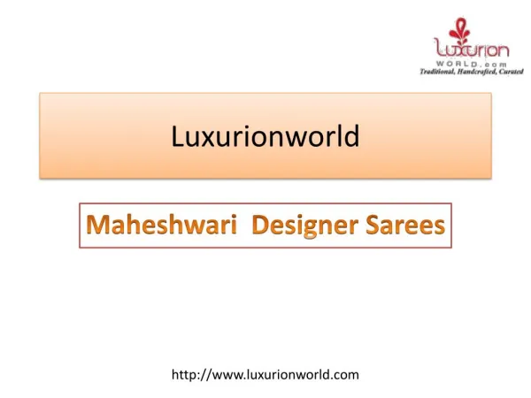 Maheshwari Designer Sarees Shopping For Luxurionworld
