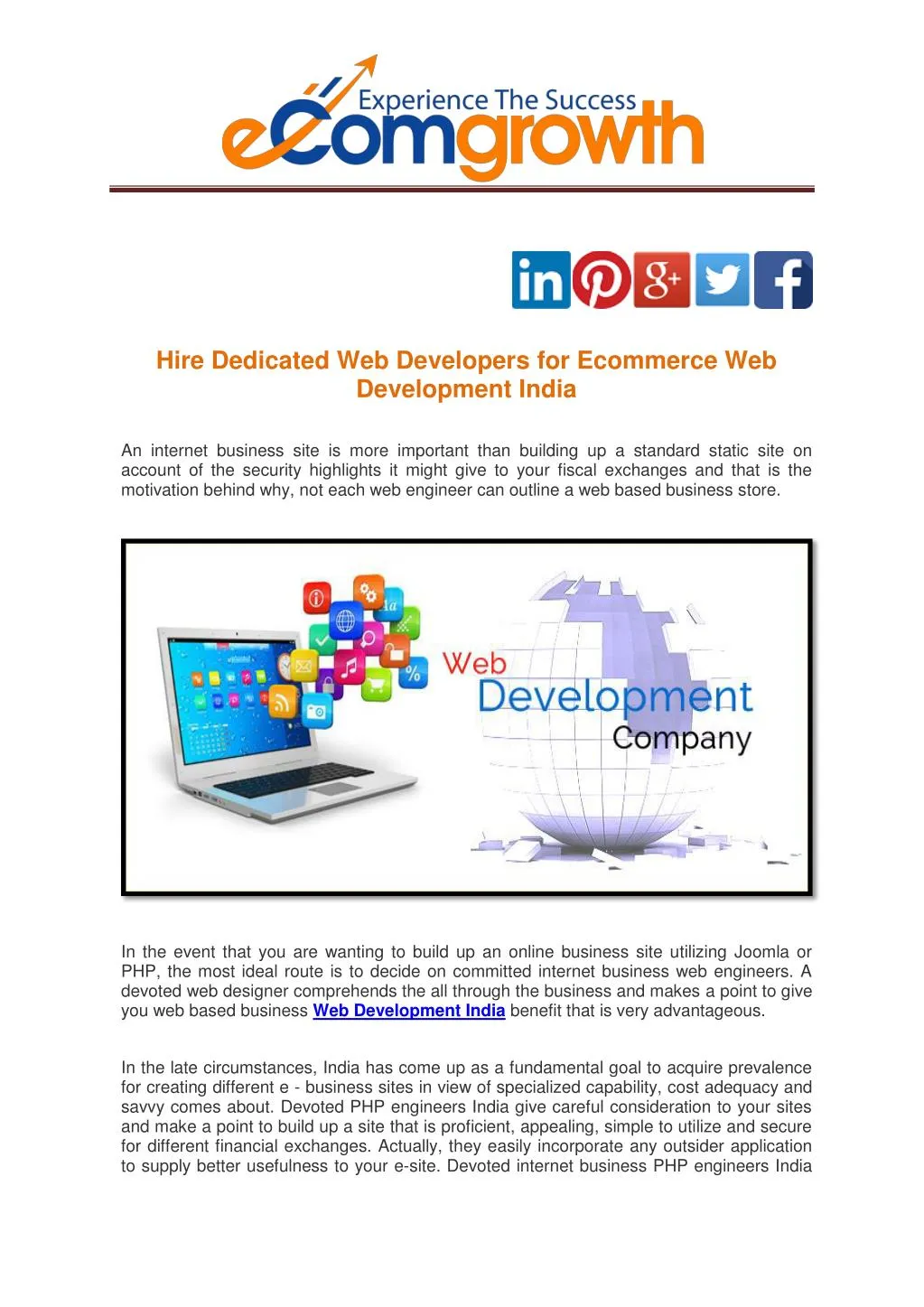 hire dedicated web developers for ecommerce