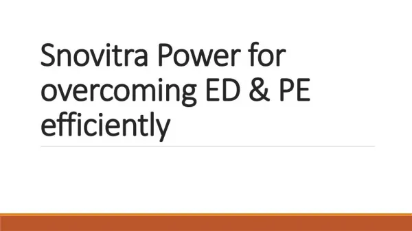 Snovitra Power for Improving Sexual Function