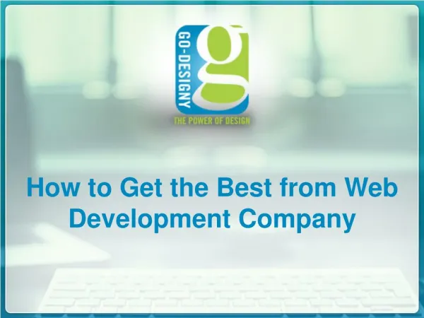 How to Get the Best from Web Development Company