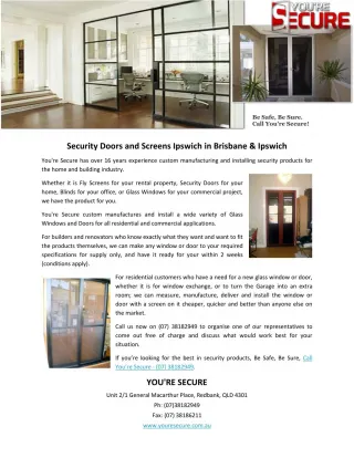Security Doors and Screens Ipswich in Brisbane & Ipswich - slide 1