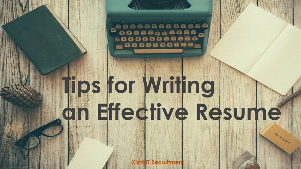 tips for writing an effective resume