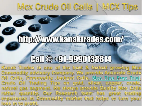 Mcx Crude oil Tips | Mcx Tips