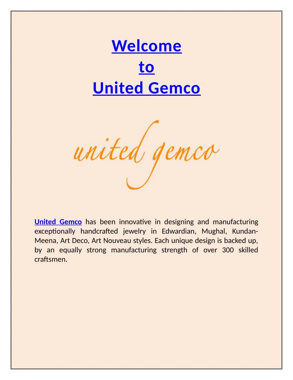 welcome to united gemco