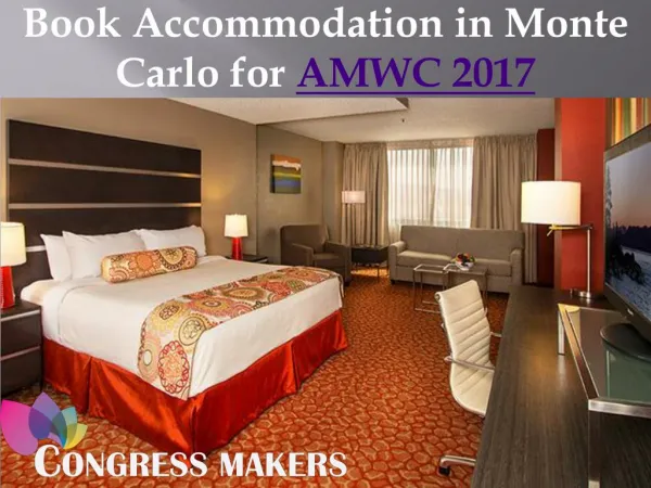 Hotel Room Booking in Monte Carlo for AMWC Conference 2017