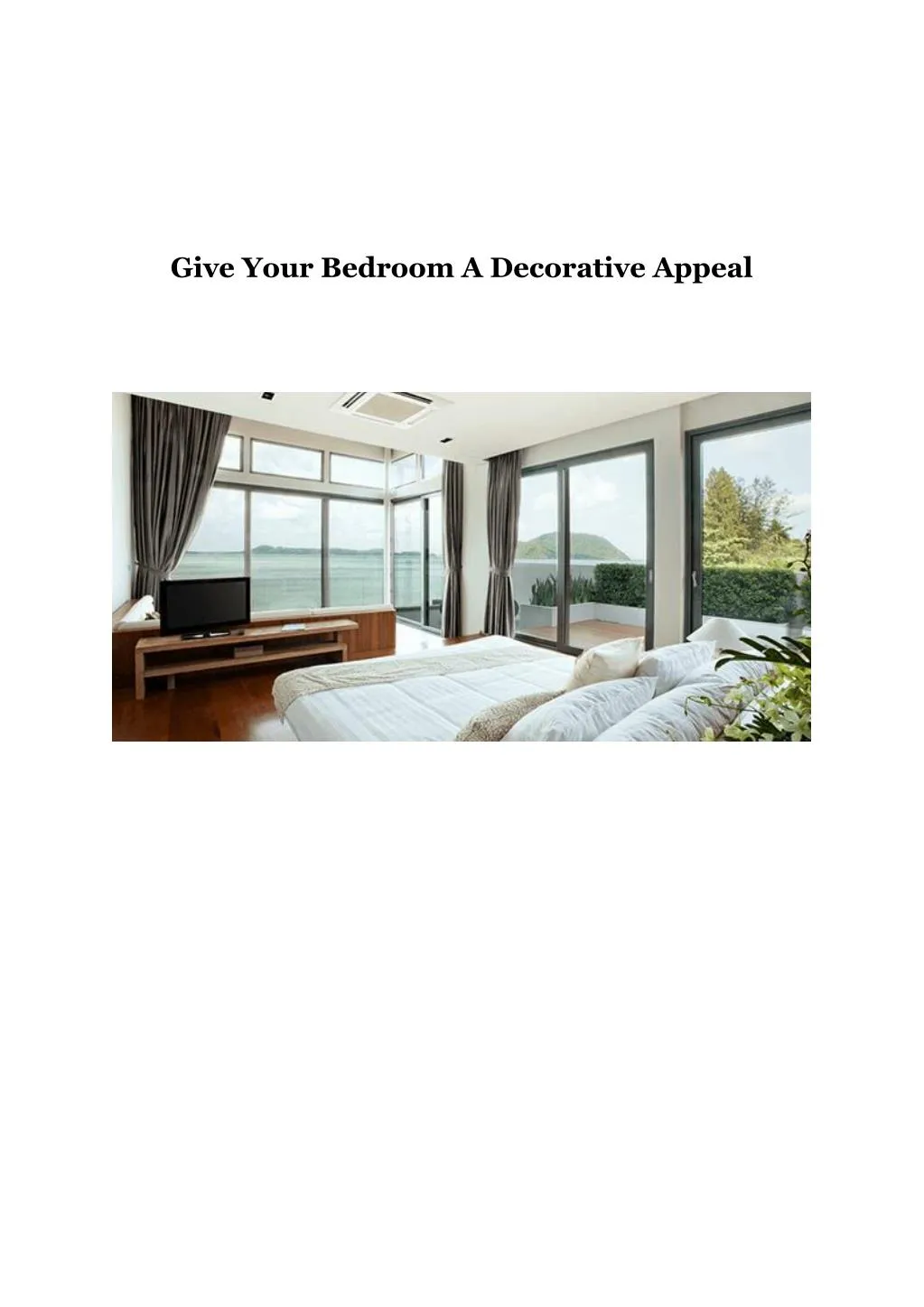 give your bedroom a decorative appeal