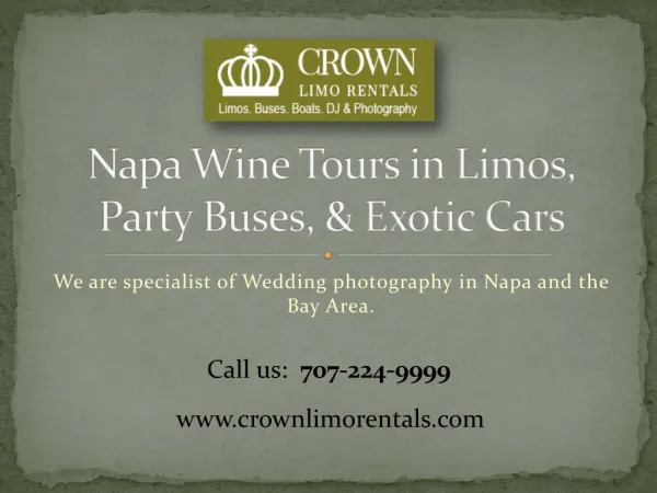 Napa Wine Tours in Limos, Party Buses, & Exotic Cars