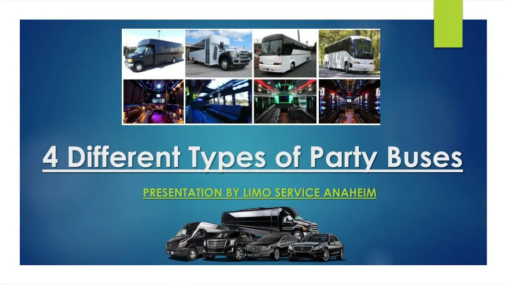 4 different types of party buses