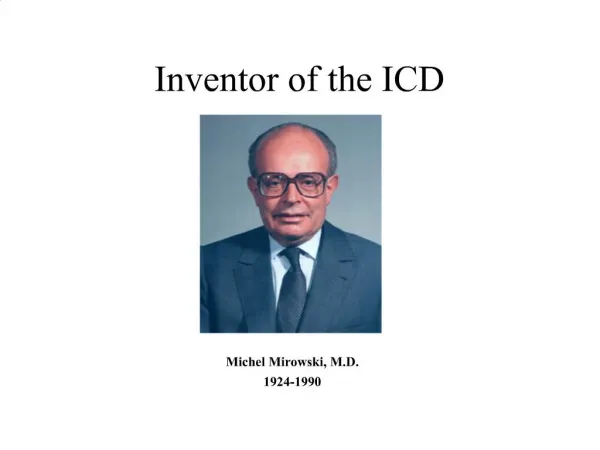 Inventor of the ICD