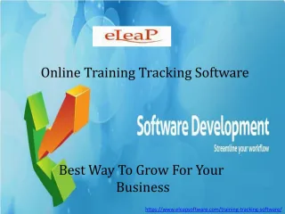 Online training tracking software - slide 1