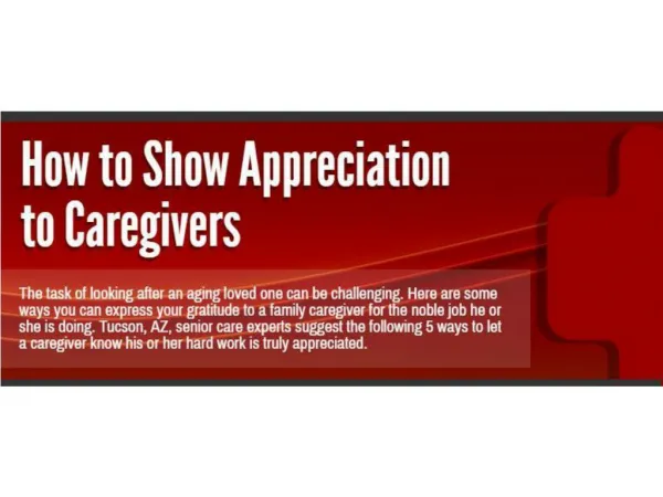 How to Show Appreciation to Caregivers