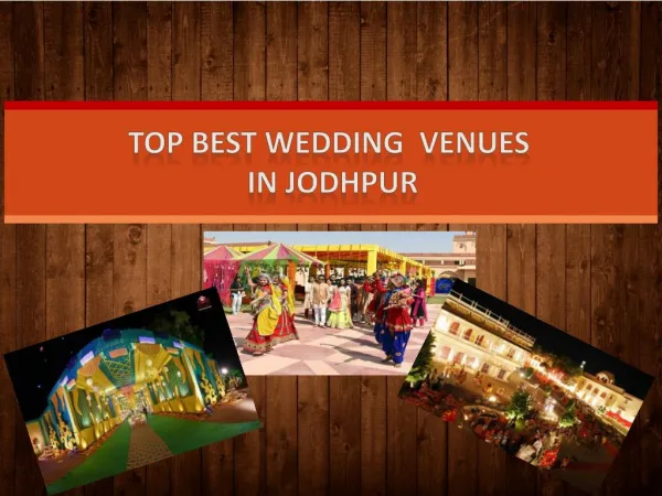Top Best Wedding Venues in Jodhpur
