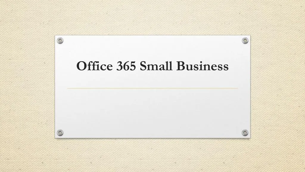 office 365 small business