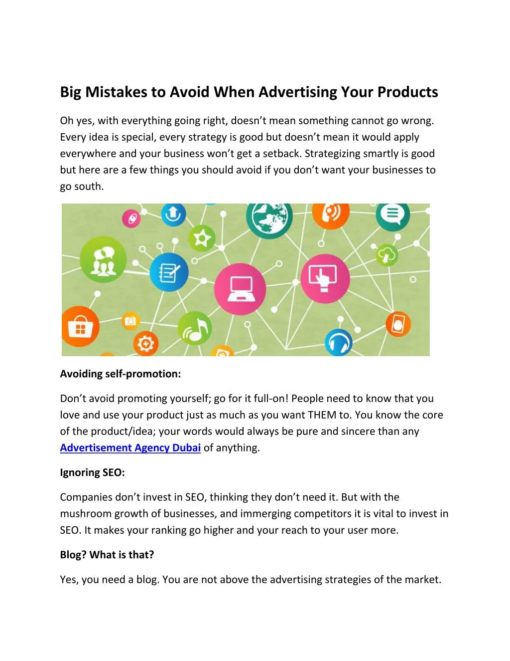 big mistakes to avoid when advertising your