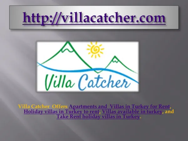 villas with different accommodations for rent in turkey- villacatcher