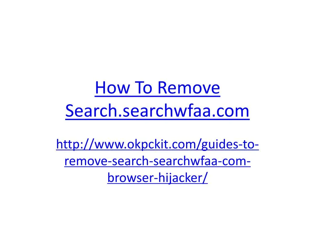 how to remove search searchwfaa com
