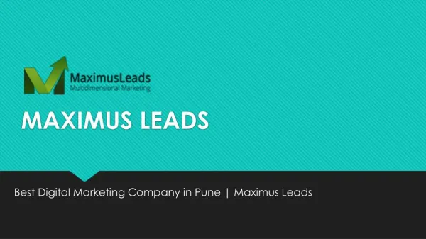 Best Digital Marketing Company in Pune | Maximus Leads