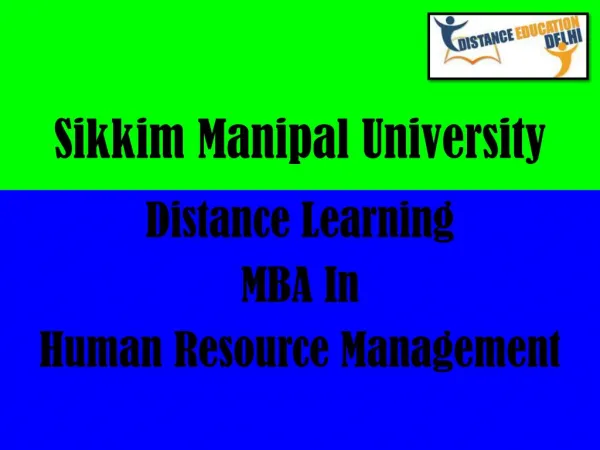 SMU-Distance Learning MBA In Human Resource Management