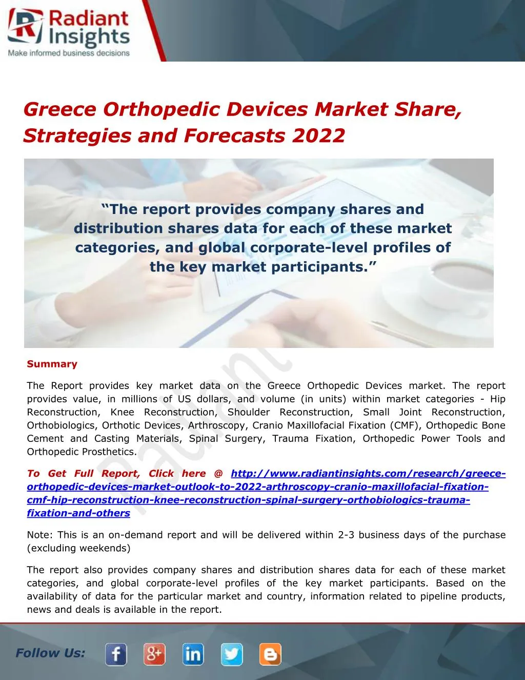 greece orthopedic devices market share strategies