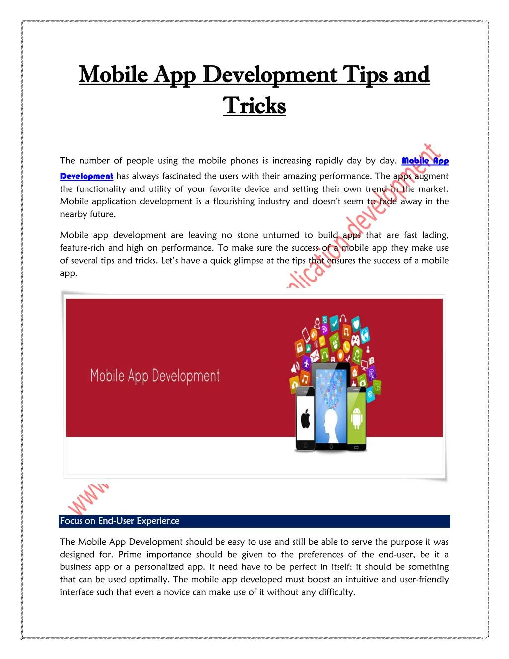 mobile app mobile app development tips