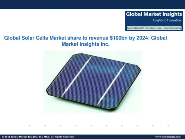 Australia Solar Cells Market size to exceed 5 GW from 2016 to 2024