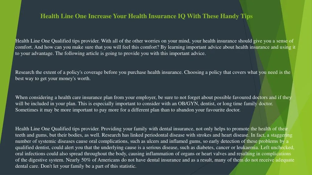 health line one increase your health insurance iq with these handy tips