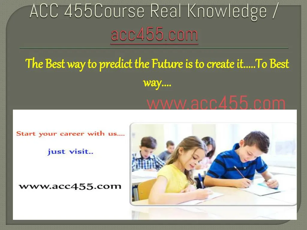 acc 455course real knowledge acc455 com