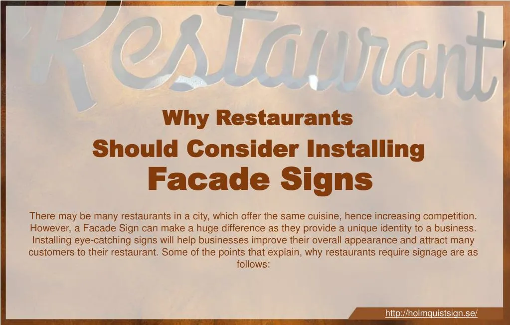 why restaurants
