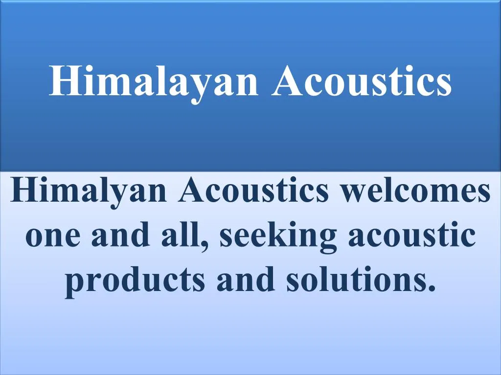 himalayan acoustics