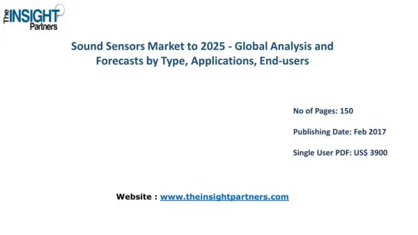 Sound Sensors Market Opportunities, Key Trends, Growth and Analysis to 2025 |The Insight Partners