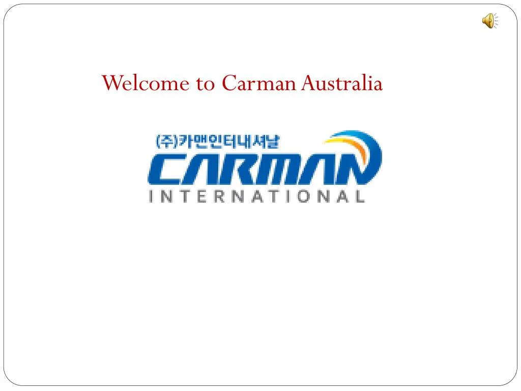 welcome to carman australia