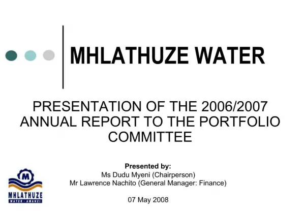 MHLATHUZE WATER