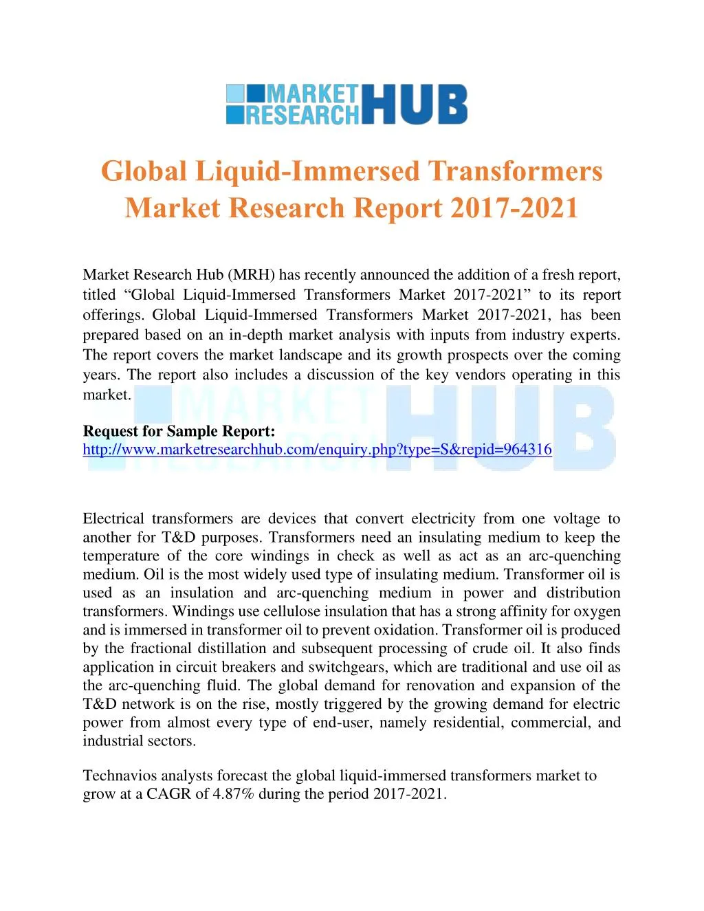 global liquid immersed transformers market