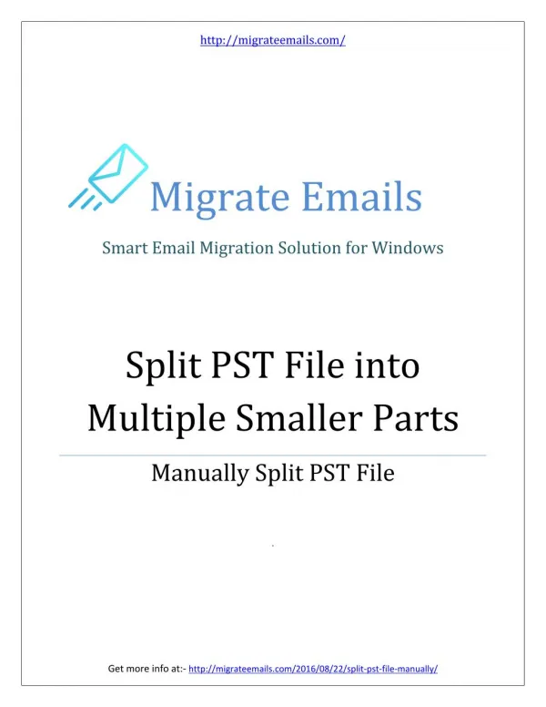 Manually Split PST File