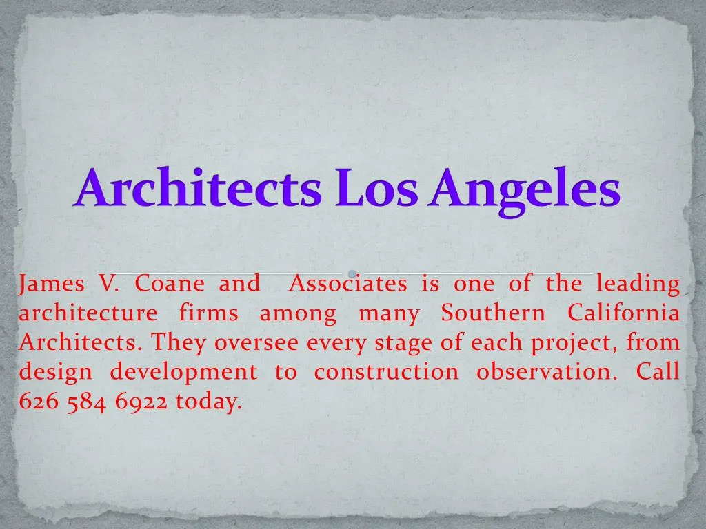 a rchitects los angeles