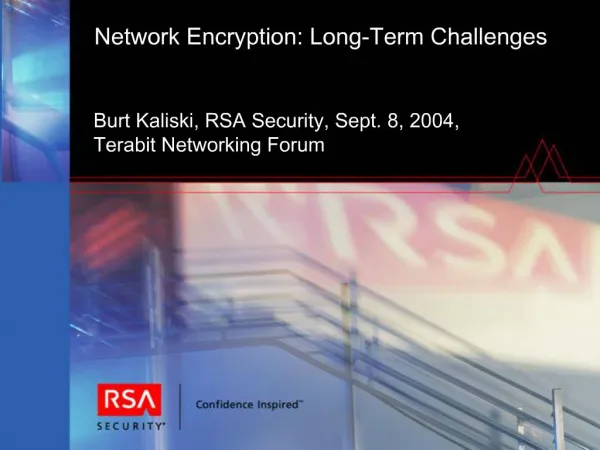 Network Encryption: Long-Term Challenges