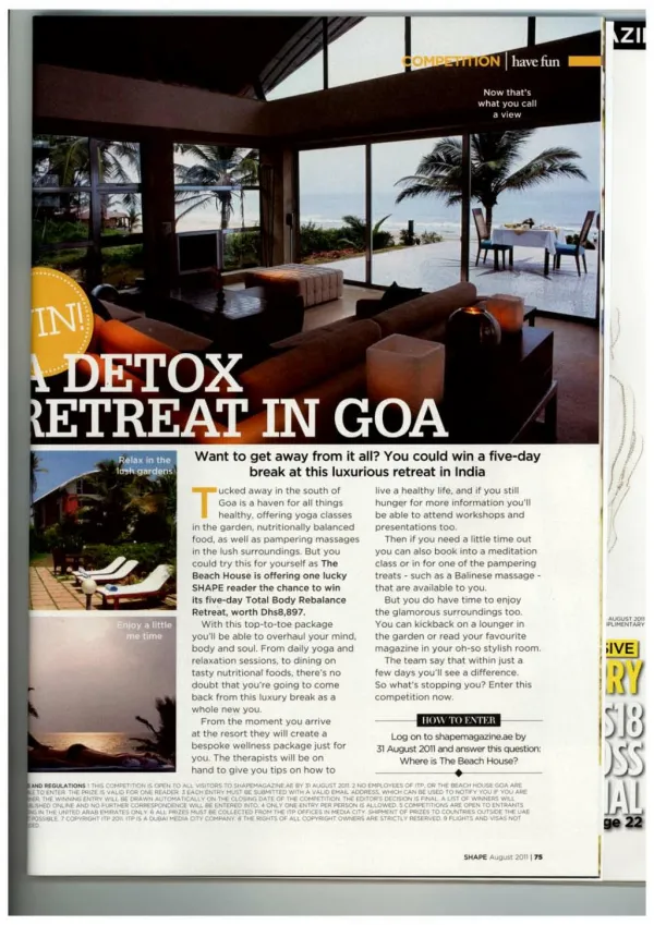 A Detox Retreat in Goa - Ajit Patel Goldshield