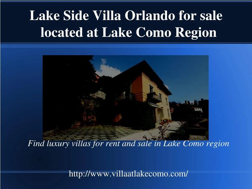 lake side villa orlando for sale located at lake como region