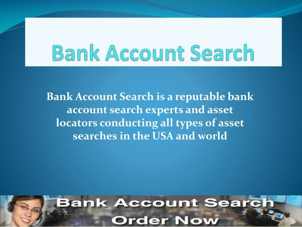 bank account search