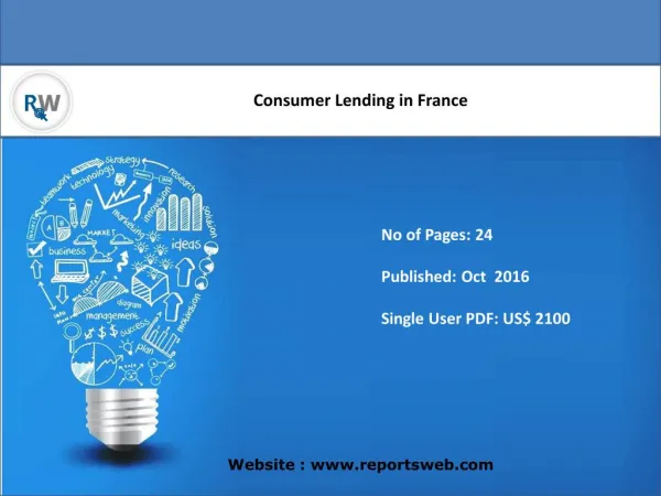 Market Growth, Share and Trends Consumer Lending in France