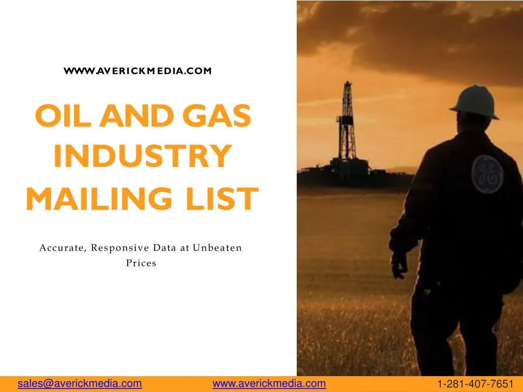 oil and gas industry mailing list