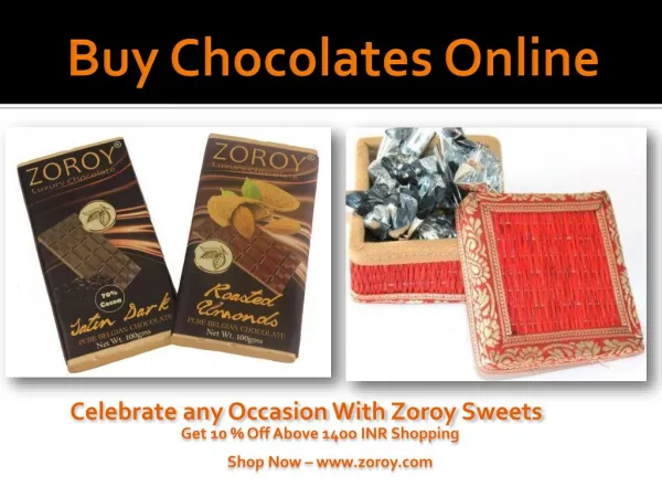 Buy Chocolates Online @ Zoroy