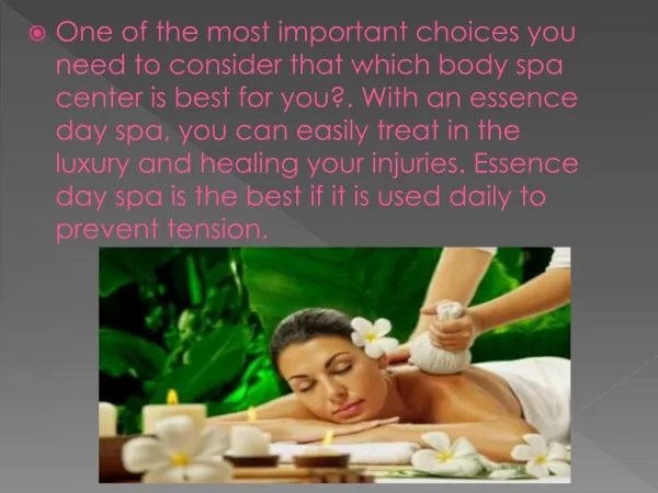 Benefits of full body spa Kanpur can be applied from infants to the elderly