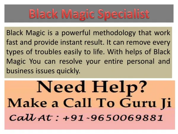 Best Black Magic Specialist