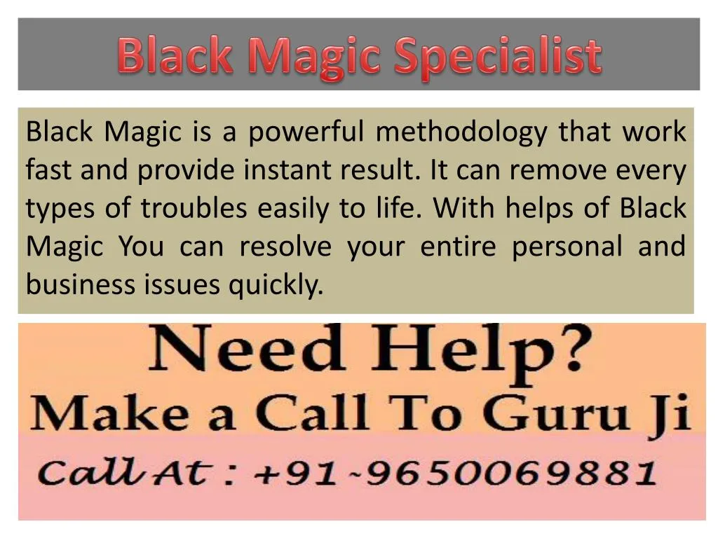 black magic specialist