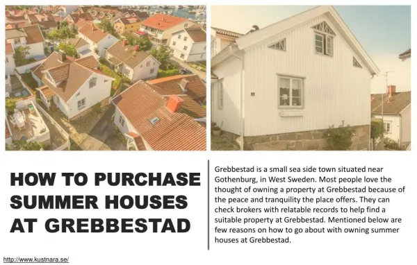 What to consider when purchasing summer houses in Grebbestad